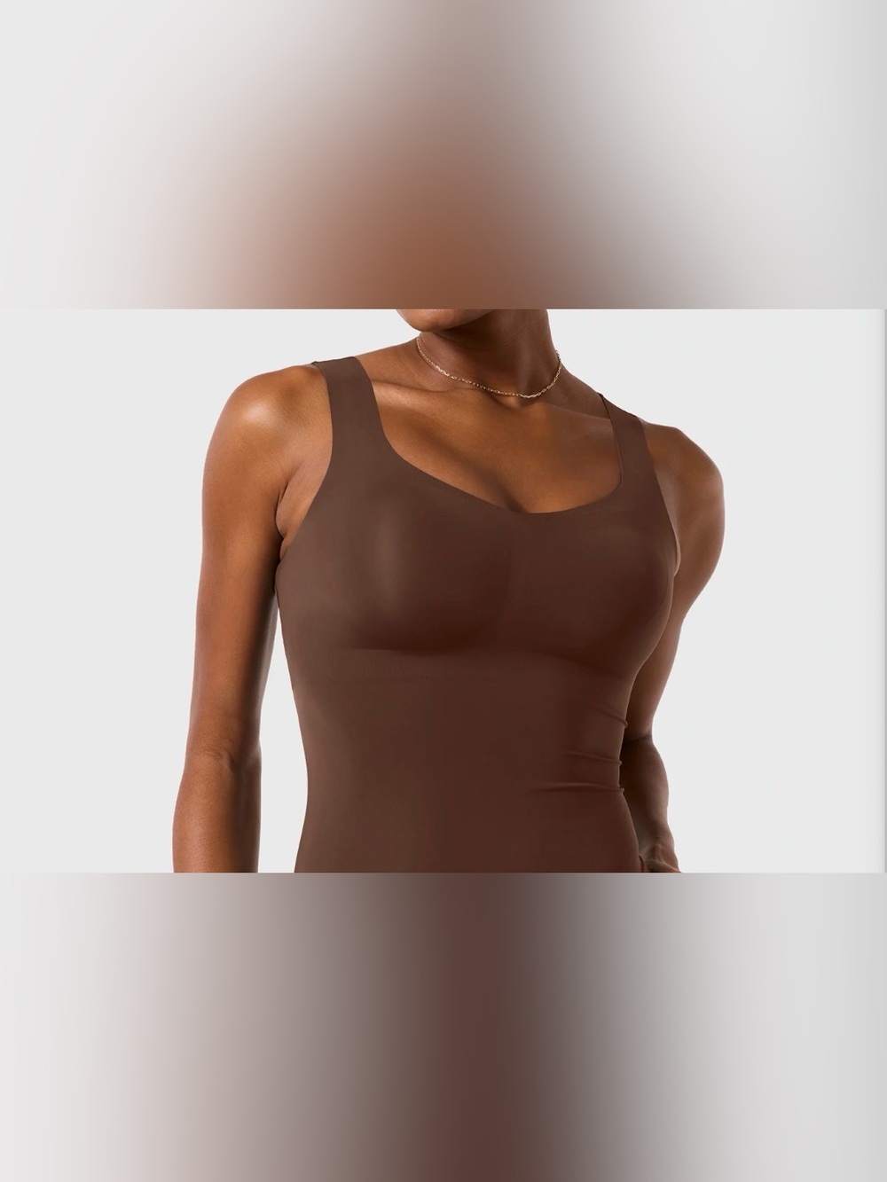 Evelyn Bobbie Defy Bra Tank XL XLarge Brown NEW Wireless Smoothing Full Cover